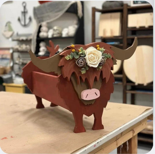 Highland Cow  Planter